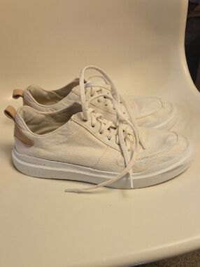 Men's Cole Haan Cream Low-Profile Rubber Sole Sneakers